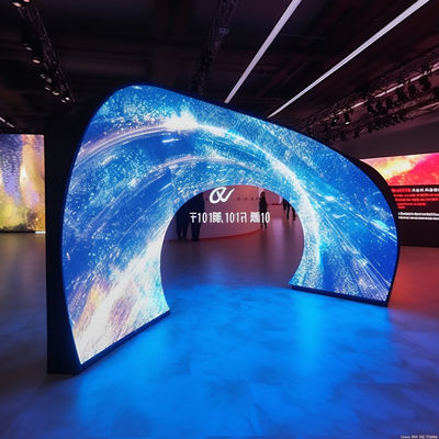 P4.81 / P5 Gekrompen LED-scherm IP65 Flexibel LED-videoscherm op maat