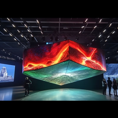 Modulair gebogen LED-paneel Indoor P5 LED-scherm tentoonstelling Gemakkelijk te installeren