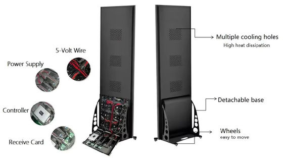 Indoor P1.667 LED Display Mobiele vloer advertentiemachine 6000nits IP43 320x160 mm