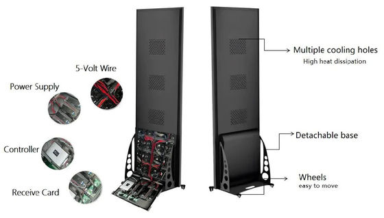 Gebeurtenissen Winkelcentrum P1.86 P2.5 Draagbare reclame Buiten Waterdicht Digitaal Video Scherm LED Poster Display