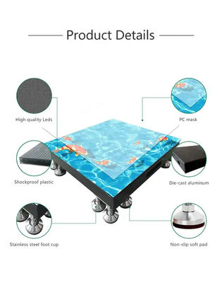 Interactieve digitale RGB tegelmuur voor dansgaming Video podium dansvloer stand Led wandpanelen Screen Touch Display