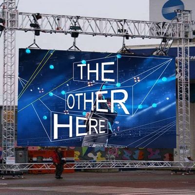 Outdoor LED Display Screen with Long Lifespan 100000 Hours Die Cast Aluminum Cabinet and Full Color Display for Stage Events