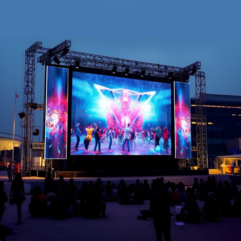 Outdoor Commerciële LED Video Muur Verhuur naadloos P3.91 Hoge kleurdiepte
