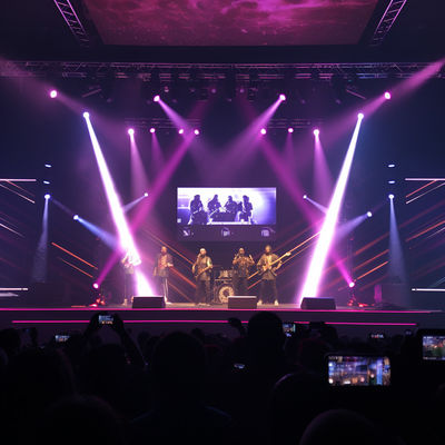gebogen LED-achtergrondscherm verhuur naadloos grootformaat LED-display