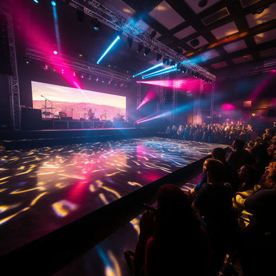 P3 - P6 Grote LED-schermen verhuur voor podium buiten Resolutie 3840 x 2160