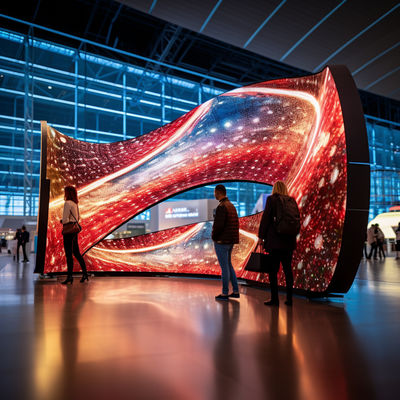 Slim transparante flexibele LED-scherm lichtgewicht hoge helderheid