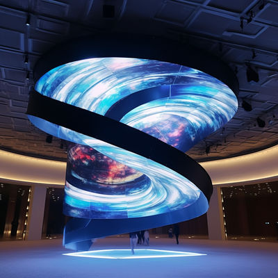 Een symfonie van licht en design Moderne gebogen LED-scherm voor indoor evenement