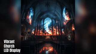 Kerk LED-display 3 mm P3 16,7 miljoen kleuren